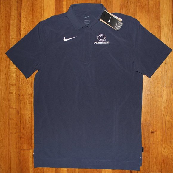 Nike Penn State Nittany Lions On Field Coaches Polo Men M PSU Dri-Fit - Picture 1 of 5